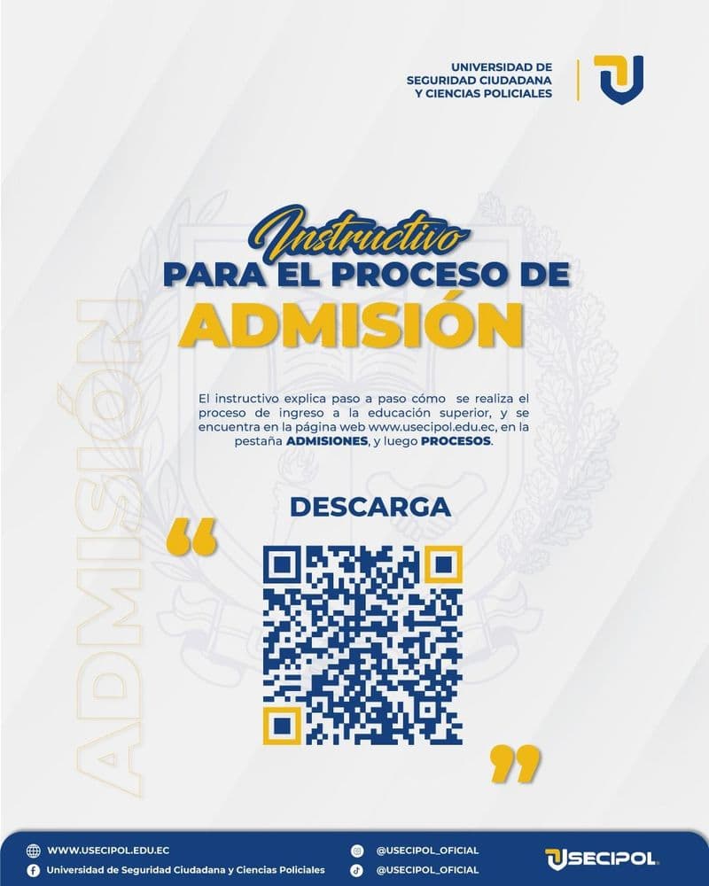 Descarga el instructivo de admisión para que sepas todo el proceso