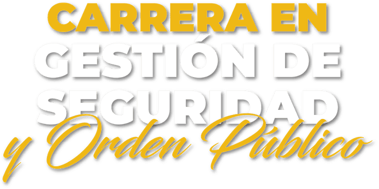 Carrera en Gestión de Seguridad y Orden Público